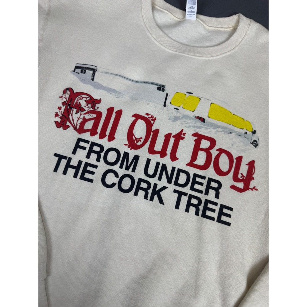 Fall Out Boy From Under The Cork Tree Sweatshirt Jerzees Small Cream Lightweight - Picture 11 of 16
